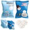 4E's Novelty 50 Packets Mini Marshmallows – 2 Festive Snowman Designs, Individually Wrapped Vanilla Mini Marshmallows Bulk Pack for Hot Cocoa, Christmas Treats, Stocking Stuffers & Party Favors